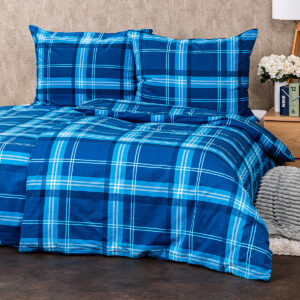 4Home Blue plaid flanel ágynemű