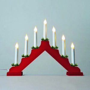 Adventi gyertyatartó húzott izzóval LED Filament