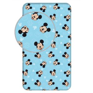 Jerry Fabrics Mickey Blue 02 vászonlepedő gumival