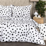 4Home Dalmata pamutágyneműhuzat fekete fehér
