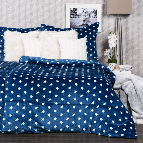 4Home Stars mikroflanel ágyneműhuzat kék