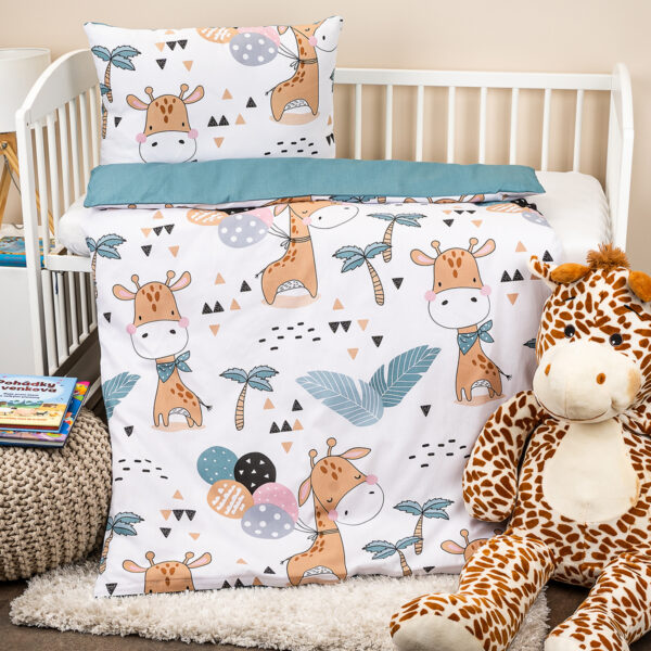 4Home gyerek pamut ágyneműhuzat kiságyba Little giraffe