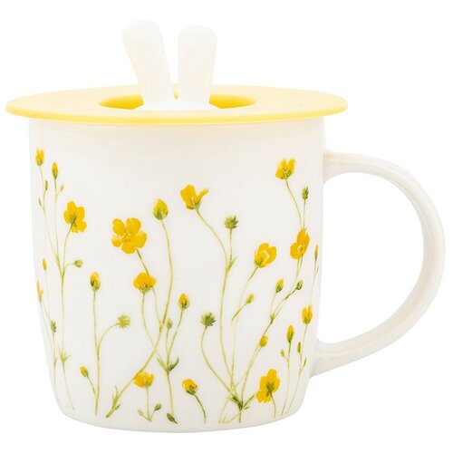 Altom Porcelán Marigolds bögre szilikon fedéllel