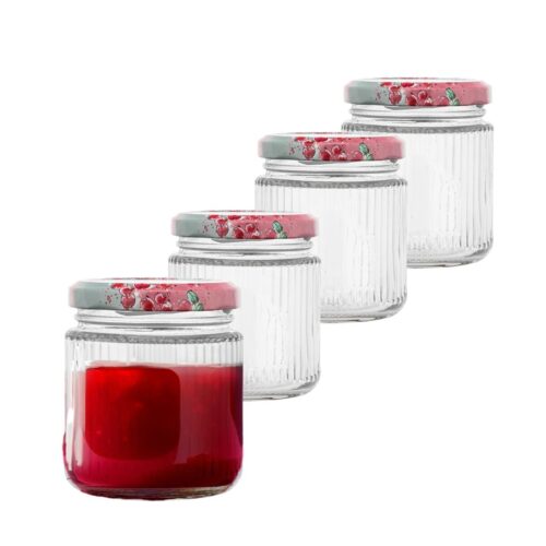 Altom befőttesüvegek fedővel és címkével 200 ml