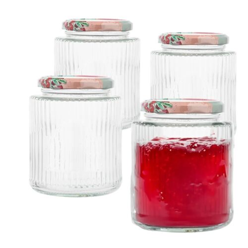 Altom befőttesüvegek fedővel és címkével 450 ml