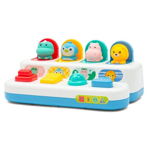 Baby Mix interaktív játék - felugró ablakokállatokkal Peekaboo