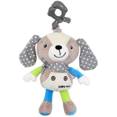 Baby Mix plüss játék játékgép és klipsz Doggie bézs