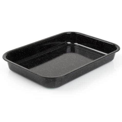 Bankett Zománc sütőedény CULINARIA Fekete 42 x 29x 6 cm