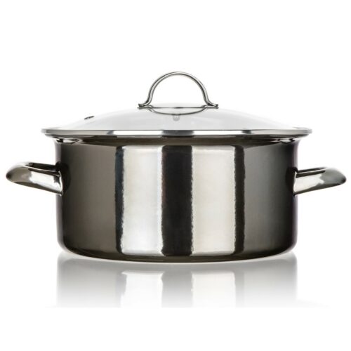 Bankett Zománcozott edény METALLIC Fekete 22 cm