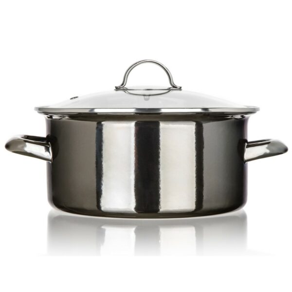 Bankett Zománcozott edény METALLIC Fekete 22 cm