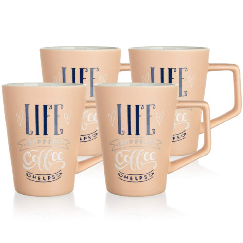 Banquet LIFE COFFEE kerámia bögre  4 db-os szett