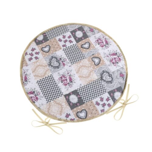 Bellatex DITA love Patchwork kerek sima székpárna