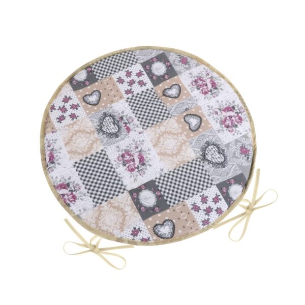 Bellatex DITA love Patchwork kerek sima székpárna