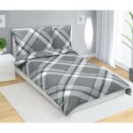 Bellatex Satin lepedő Káro szürke
