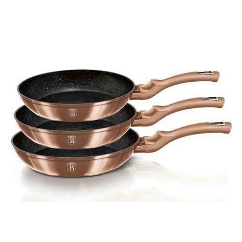 Berlinger Haus Rosegold Metallic Line 3 db-os serpenyő készlet