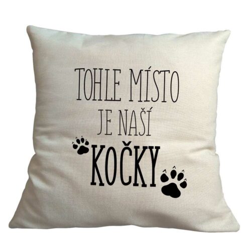 Bohemia Gifts Párnahuzat - Macskáknak való hely