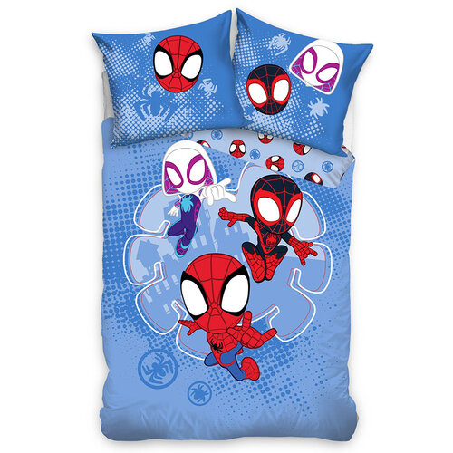 Carbotex Spidey Kis hősök gyerek pamut ágyneműhuzat 140x 200 cm