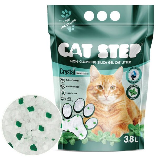 Cat Step szilikagél macskaalom Crystal Fresh Ment 1