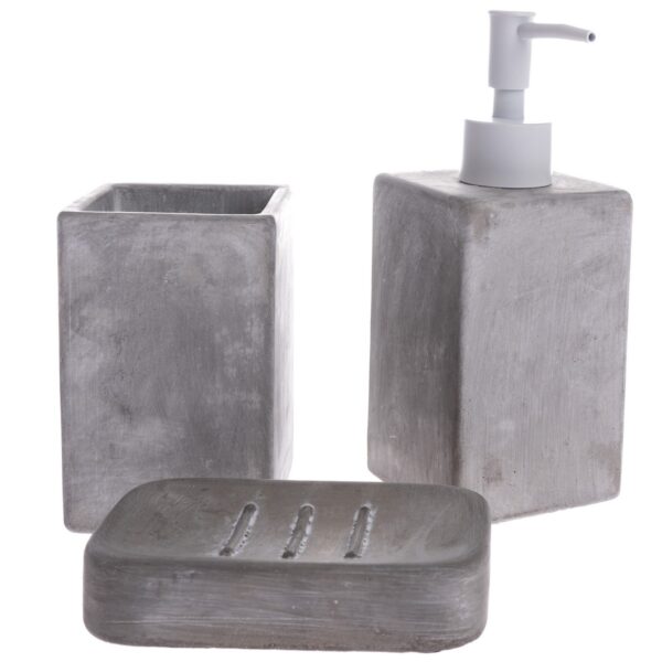 Cement fürdőszobai tartozék készlet Bain 3 db