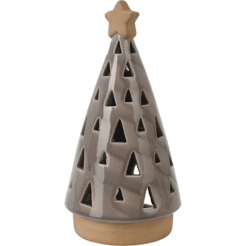 Christmas tree porcelán gyertyatartó teamécseshezfa barna