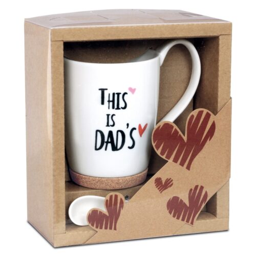 Dad porcelán bögre porcelán kanállal