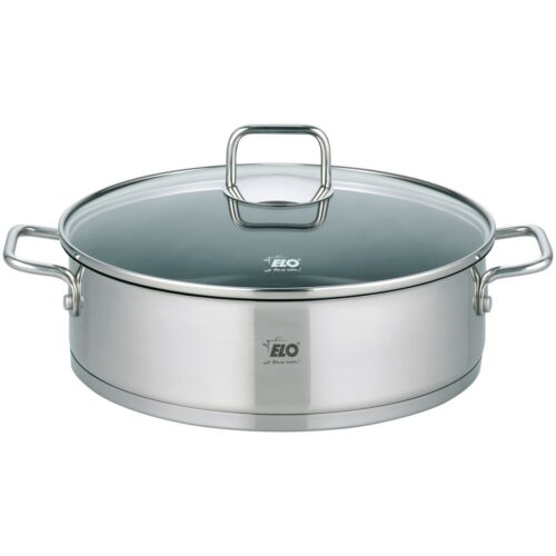 Elo 72438 Rozsdamentes acél lábas üvegfedővelCitrin 28 cm-es edény