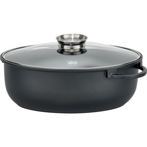 Elo 80038 Sütőedény üvegfedővel és aromás fogantyúval Alucast 38 x 25 cm