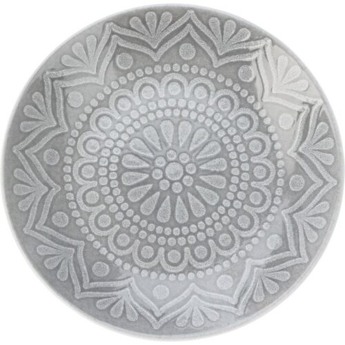 Ethnic kőagyag desszertes tányér