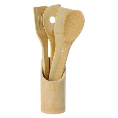 Excellent Houseware fa konyhaieszköz készlet állvánnyal
