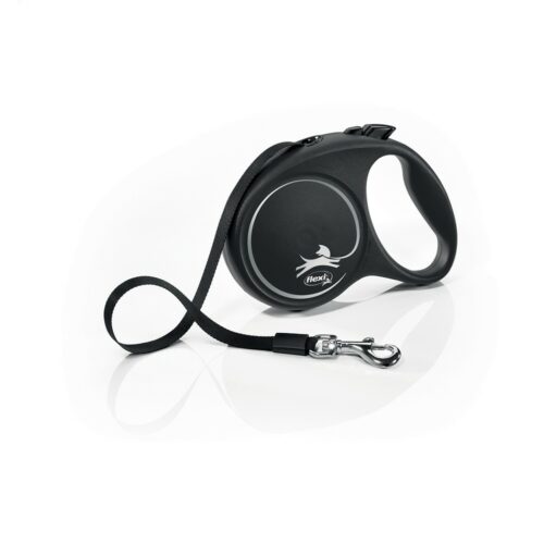 Flexi Önbehúzó póráz Fekete Design M