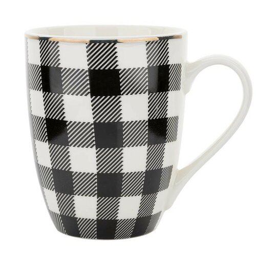 Florina winter glam grid porcelán bögre