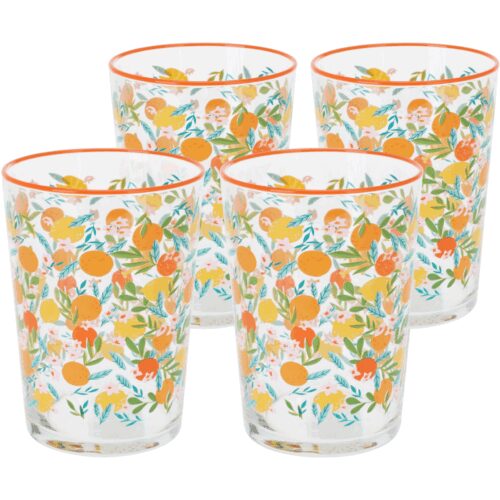 Flowers & Fruits 4 db-os pohárkészlet 510 ml