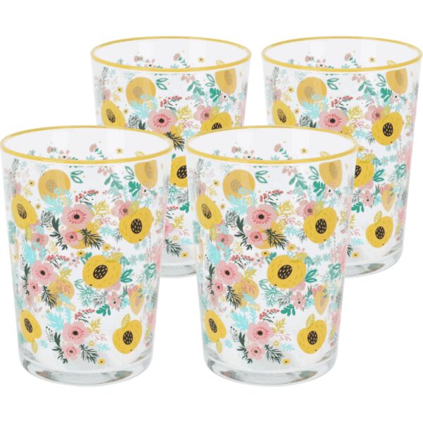 Flowers & Fruits 4 db-os pohárkészlet 510ml