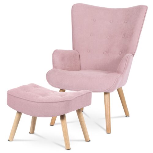 Fülkés fotel lábtartóval PINK2