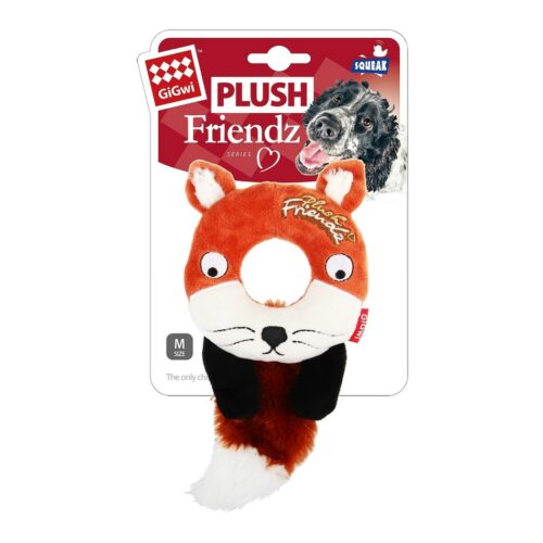 GiGwi Squeaky kutyajáték Plush Friendz róka