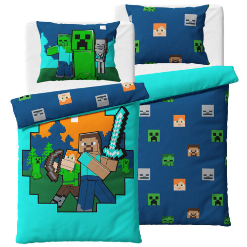 Gyermek ágynemű Minecraft Alex és Steve