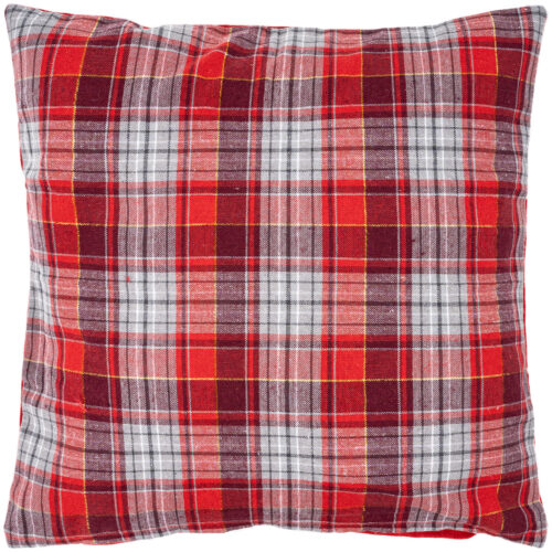 Home Elements Káro kispárnahuzat piros és szürke