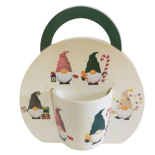 Home Elements Porcelán bögre karácsonyi mintávalTörpe 300 ml