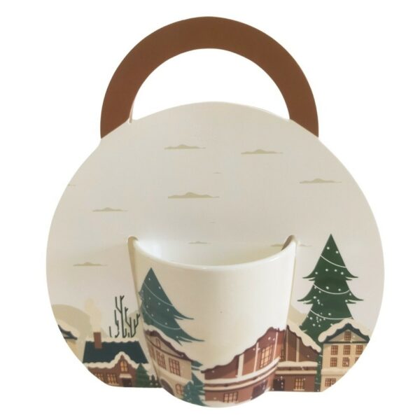 Home Elements Porcelán bögre karácsonyi mintávalVáros 300 ml