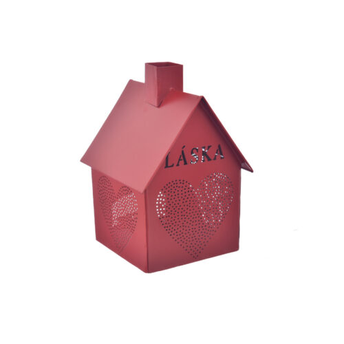 InDecor Fém gyertyatartó House - Szerelem piros
