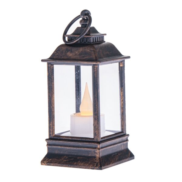 Lámpás LED-es gyertyával Cremona bronz