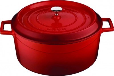 Láva öntöttvas edény kerek 28 cm