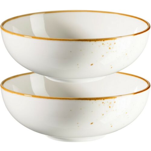 Mäser 2 darabos tálkészlet Pintar Fehér barnapöttyök 22 cm