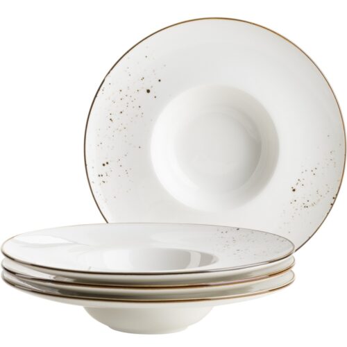 Mäser 4 részes gourmet tányérkészlet Pintar Fehérbarna pöttyös 26 cm