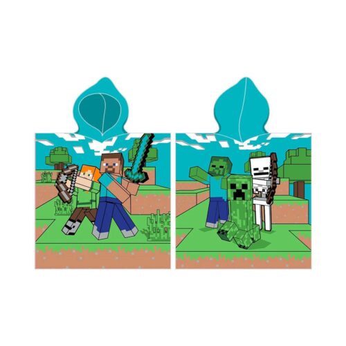 Minecraft Time to Mine gyerek poncsó