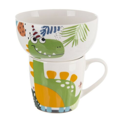 Orion Porcelán bögre tállal Dino