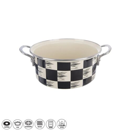Orion Zománc lábas Chessboard Lem