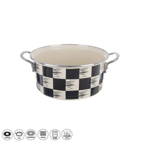 Orion Zománc lábas Chessboard Lem