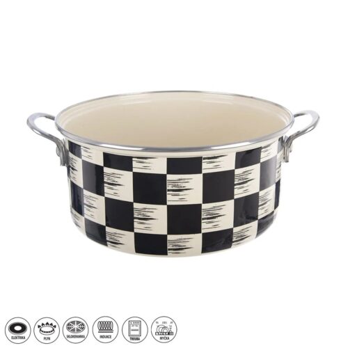 Orion Zománc lábas Chessboard Lem