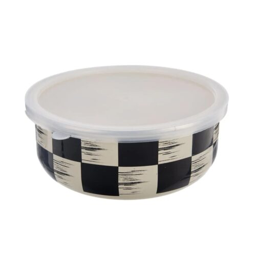 Orion Zománc tál UH fedéllel Chessboard Lem